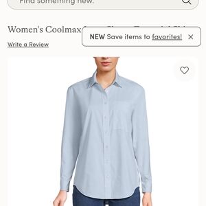 32 Degrees Cool Size Medium Light Blue Button-Up Shirt